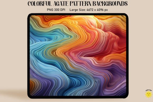 Download Rainbow Agate Waves Backgrounds - Backgrounds Collection