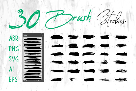 Download Procreate Brush, Grunge Brush Stroke Set - Grunge brush Collection