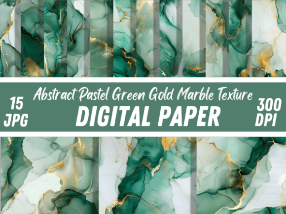 Download Pastel Green Gold Marble Backgrounds - Backgrounds Collection