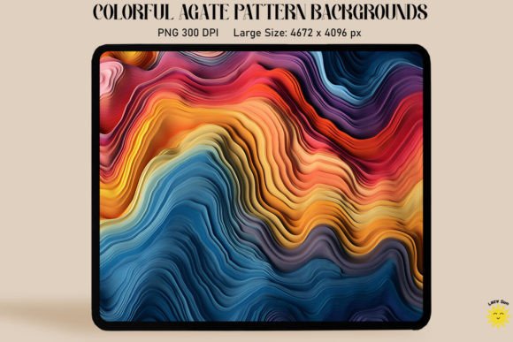 Download Rainbow Agate Waves Backgrounds - Backgrounds Collection