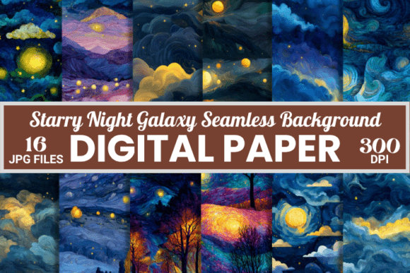 Download Starry Night Galaxy Seamless Backgrounds - Backgrounds Collection
