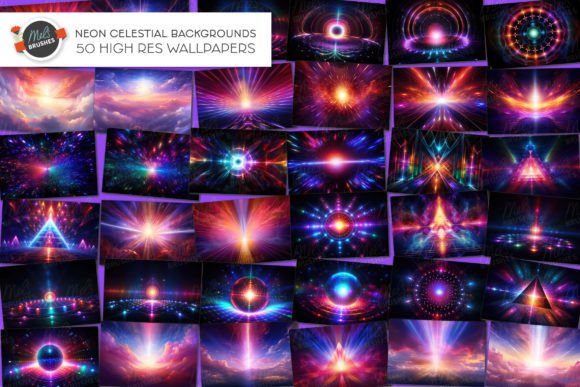 Download 50 Neon Celestial Sci-Fi Backgrounds - Backgrounds Collection