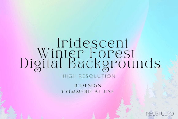 Download Holographic Winter Forest Backgrounds - Backgrounds Collection