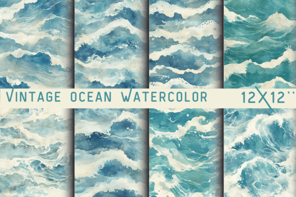 Download Vintage Ocean Watercolor Backgrounds - Premium Resources