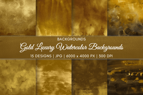 Download Gold Luxury Watercolor Backgrounds - Backgrounds Collection