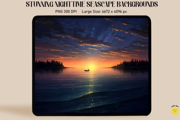 Download Stunning Nighttime Seascape Backgrounds - Backgrounds Collection