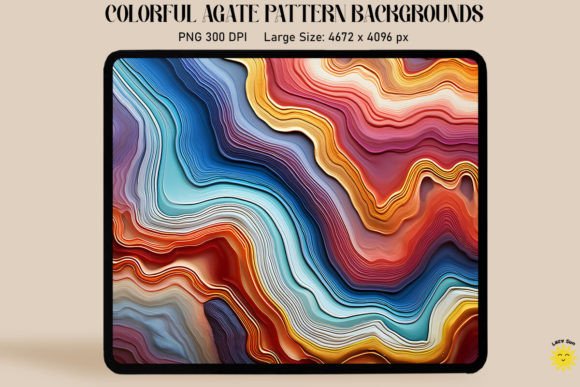 Download Rainbow Agate Waves Backgrounds - Backgrounds Collection